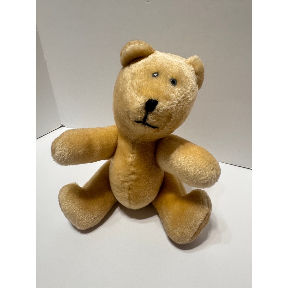 Vintage 1985 Roy Inc Button Jointed Teddy Bear in Lace Victorian Gown 80s Toy